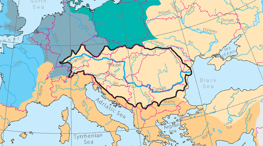 Дунай река бассейн какого океана. Дунай на карте Европы. Дунай на территории Украины на карте. Река Дунай на карте.