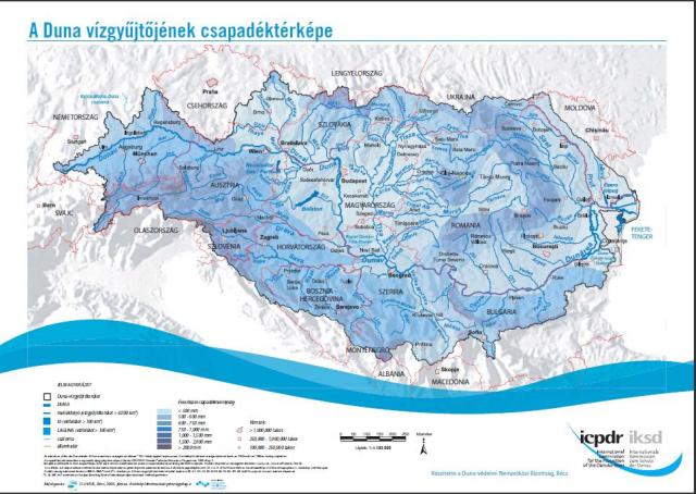 Dunavízgyűjtő csapadéktérképe