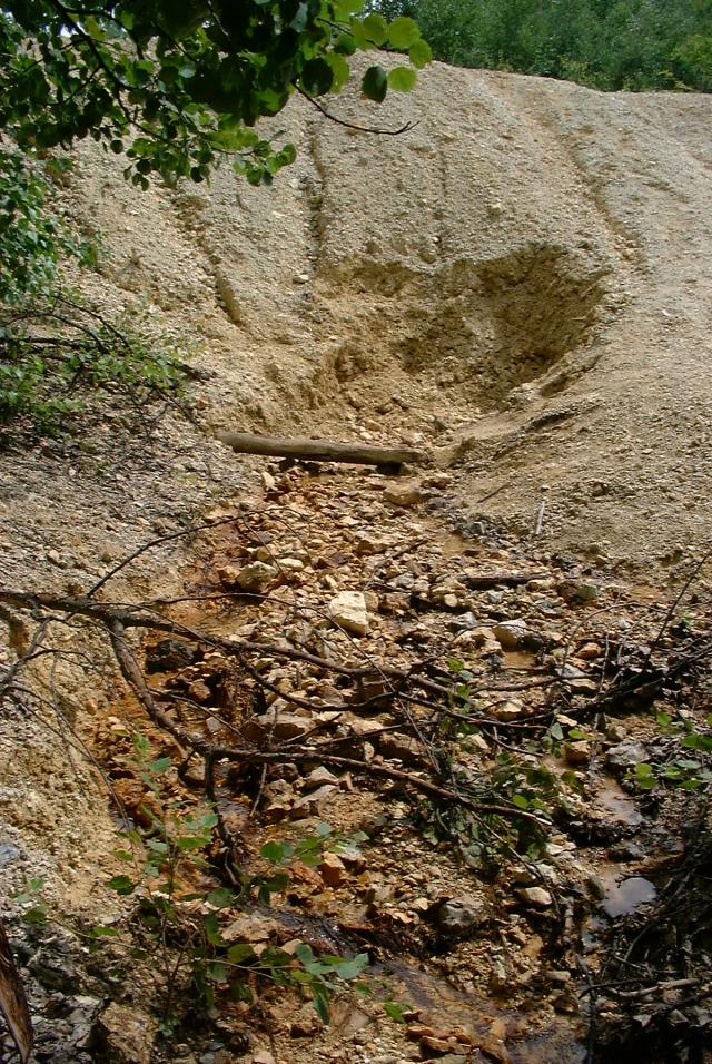 Waste dump of the mine shaft in Mátraszentimre 