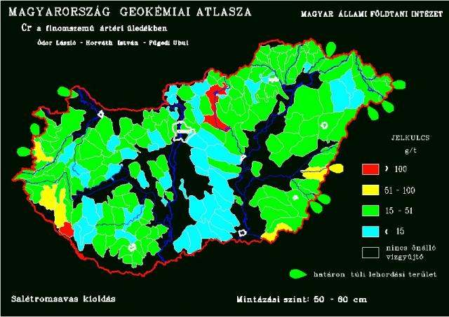 Króm természetes koncentrációja Magyarország talajaiban